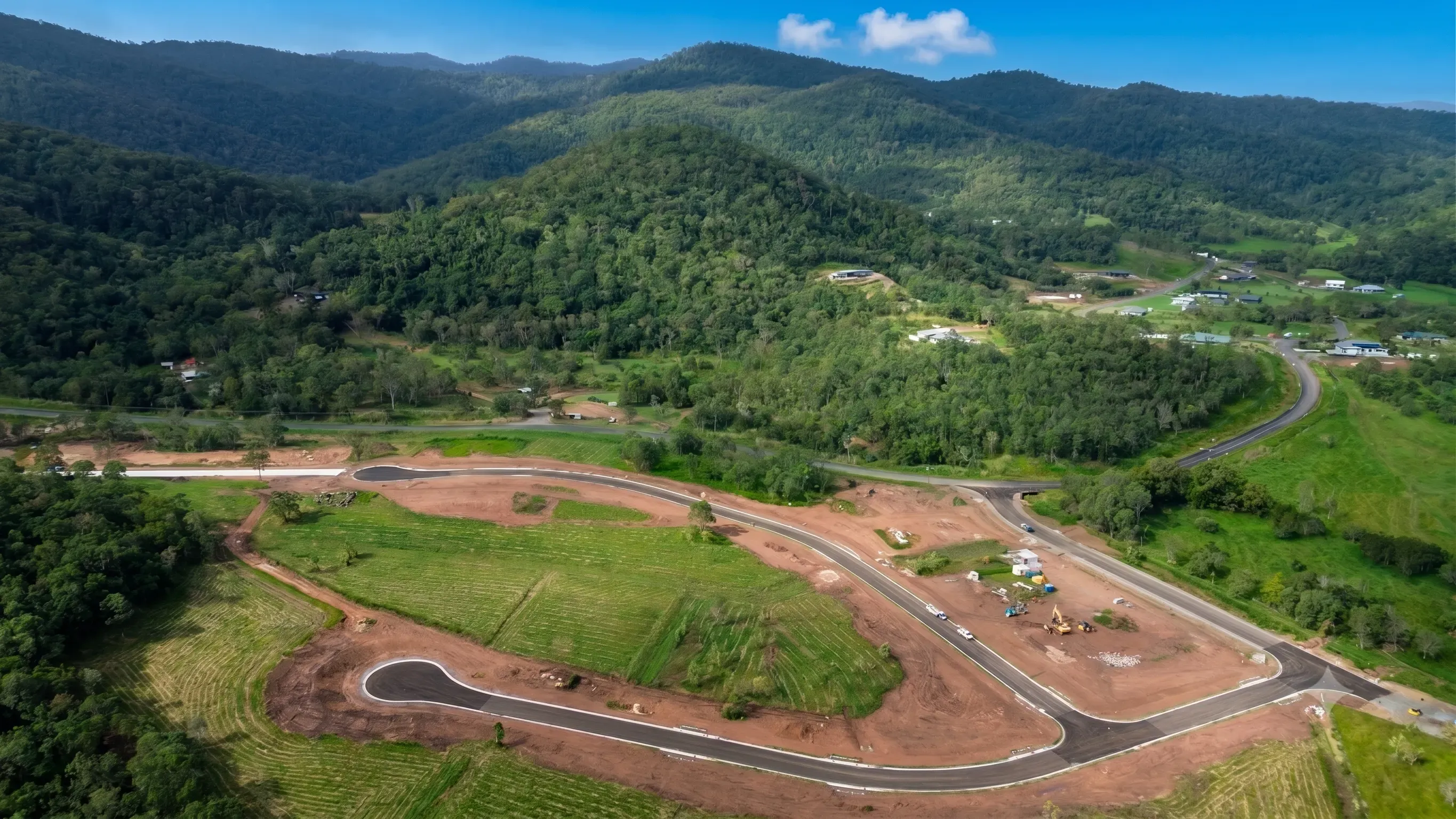 Aerial view over the Marlow estate at Hidden Valley